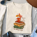 Meet me under the falling leaves sublimation design, png for sublimation, Autumn PNG, Positive vibe PNG, Autumn vibe PNG