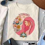 Virgo sublimation design, png for sublimation, Zodiac PNG, Birthday PNG