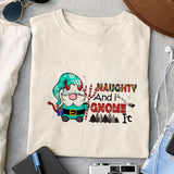 Naughty and i gnome it sublimation design, png for sublimation, Christmas PNG, Cozy Christmas PNG