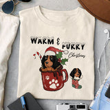 Warm & Furry christmas sublimation design, png for sublimation, Christmas PNG,  Christmas Animals PNG