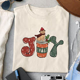 Joy sublimation design, png for sublimation, Christmas PNG,  Christmas Animals PNG