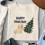 Happy pawliday sublimation design, png for sublimation, Christmas PNG,  Christmas Animals PNG