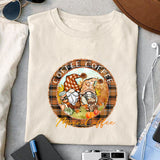 Coffee coffee more coffee sublimation design, png for sublimation, Autumn PNG, Autumn Coffee PNG