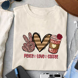 Peace love coffee sublimation