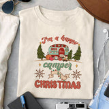 I'm a happy camper at christmas sublimation design, png for sublimation,  Camping christmas png,Christmas design