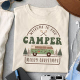 Welcome to our camper Merry Christmas sublimation design, png for sublimation,  Camping christmas png,Christmas design