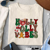 Holly jolly vibes sublimation design, png for sublimation, Christmas PNG, Christmas Coffee PNG