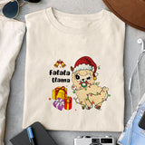 Falala llama sublimation design, png for sublimation, Christmas PNG,  Christmas Animals PNG