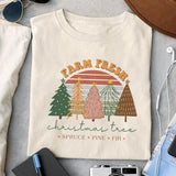 Farm fresh christmas tree spruce pine fir sublimation design, png for sublimation, Christmas PNG, Retro Christmas PNG