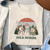 Baby it's cold outside sublimation design, png for sublimation, Christmas PNG, Retro Christmas PNG