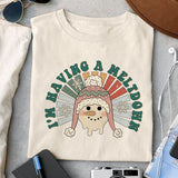 I'm having a meltdown sublimation design, png for sublimation, Christmas PNG, Retro Christmas PNG