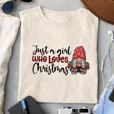 Just a girl who loves Christmas sublimation.png design, png for sublimation, Christmas PNG, Christmas vibes PNG