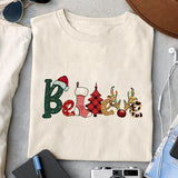 Believe sublimation design, png for sublimation, Christmas PNG, Christmas vibes PNG