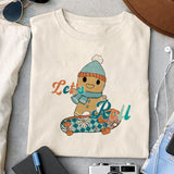 Let's roll sublimation design, png for sublimation, Christmas PNG, Retro Christmas Blue PNG