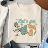 Let's get lit sublimation design, png for sublimation, Christmas PNG, Retro Christmas Blue PNG