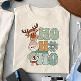 Ho ho ho sublimation design, png for sublimation, Christmas PNG, Retro Christmas Blue PNG