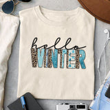 Hello Winter sublimation design, png for sublimation, Christmas PNG, Christmas vibes PNG