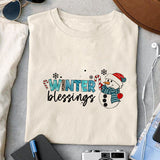 Winter blessings sublimation design, png for sublimation, Christmas PNG, Christmas vibes PNG