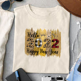 Hello 2022 Happy New Year sublimation design, png for sublimation, Christmas PNG, Christmas vibes PNG
