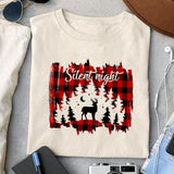 Silent night sublimation design, png for sublimation, Christmas PNG, Christmas vibes PNG