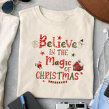 Believe in the magic of christmas sublimation design, png for sublimation, Christmas PNG, Christmas vibes PNG