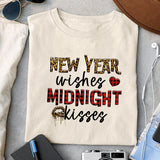 New year wishes midnight kisses sublimation design, png for sublimation, Christmas PNG, Christmas vibes PNG