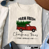 Farm Fresh christmas trees pine spruce fir sublimation design, png for sublimation, Christmas PNG, Christmas vibes PNG