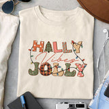 Holly Jolly vibes sublimation design, png for sublimation, Christmas PNG, Christmas vibes PNG