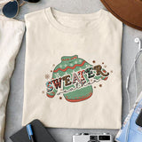 Sweater weather sublimation design, png for sublimation, Christmas PNG, Christmas vibes PNG