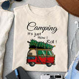 Camping it's just how I roll! sublimation design, png for sublimation, Christmas PNG, Christmas vibes PNG