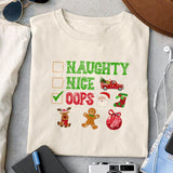 Naughty Nice Opps sublimation design, png for sublimation, Christmas PNG, Christmas vibes PNG