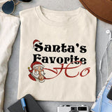 Santa's favorite HO sublimation design, png for sublimation, Christmas PNG, Christmas vibes PNG