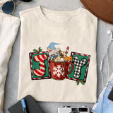 Joy sublimation design, png for sublimation, Christmas PNG, Drink and Gnomes PNG