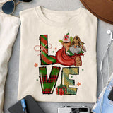 Love Gnome sublimation design, png for sublimation, Christmas PNG, Christmas vibes PNG