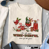 It's the most wine-derful time of the year sublimation design, png for sublimation, Christmas PNG, Drink and Gnomes PNG