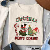 Christmas calories Don't count sublimation design, png for sublimation, Christmas PNG, Christmas vibes PNG