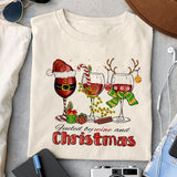 Fueled by wine and Christmas sublimation design, png for sublimation, Christmas PNG, Christmas vibes PNG