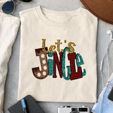 Let's Jingle sublimation design, png for sublimation, Christmas PNG, Christmas vibes PNG