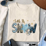 Let it snow sublimation design, png for sublimation, Christmas PNG, Christmas vibes PNG