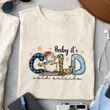 Baby it's cold outside sublimation design, png for sublimation, Christmas PNG, Christmas vibes PNG