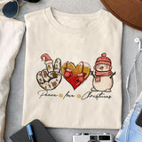 Peace love christmas sublimation design, png for sublimation, Christmas PNG, Christmas vibes PNG