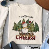 Enjoy the ride!Cheers! sublimation design, png for sublimation, Christmas PNG, Christmas vibes PNG