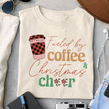 Fueled by coffee and christmas cheer SVG PNG design, png for sublimation, Christmas PNG,  Christmas SVG
