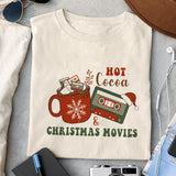 Hot Cocoa And Christmas Movies SVG PNG design, png for sublimation, Christmas PNG,  Christmas SVG