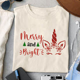 Merry and Bright sublimation design, png for sublimation, Christmas PNG, Christmas vibes PNG