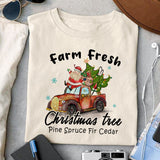 Farm Fresh Christmas tree Pine Spruce Fir Cedar sublimation design, png for sublimation, Christmas PNG, Christmas vibes PNG