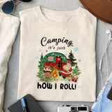 Camping it's just how I roll ! sublimation design, png for sublimation, Christmas PNG, Christmas vibes PNG