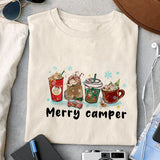 Merry camper sublimation design, png for sublimation, Christmas PNG, Christmas vibes PNG