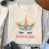 Mamacorn sublimation design, png for sublimation, Christmas PNG, Christmas vibes PNG