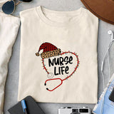 Nurse life sublimation design, png for sublimation, Christmas PNG, Christmas vibes PNG